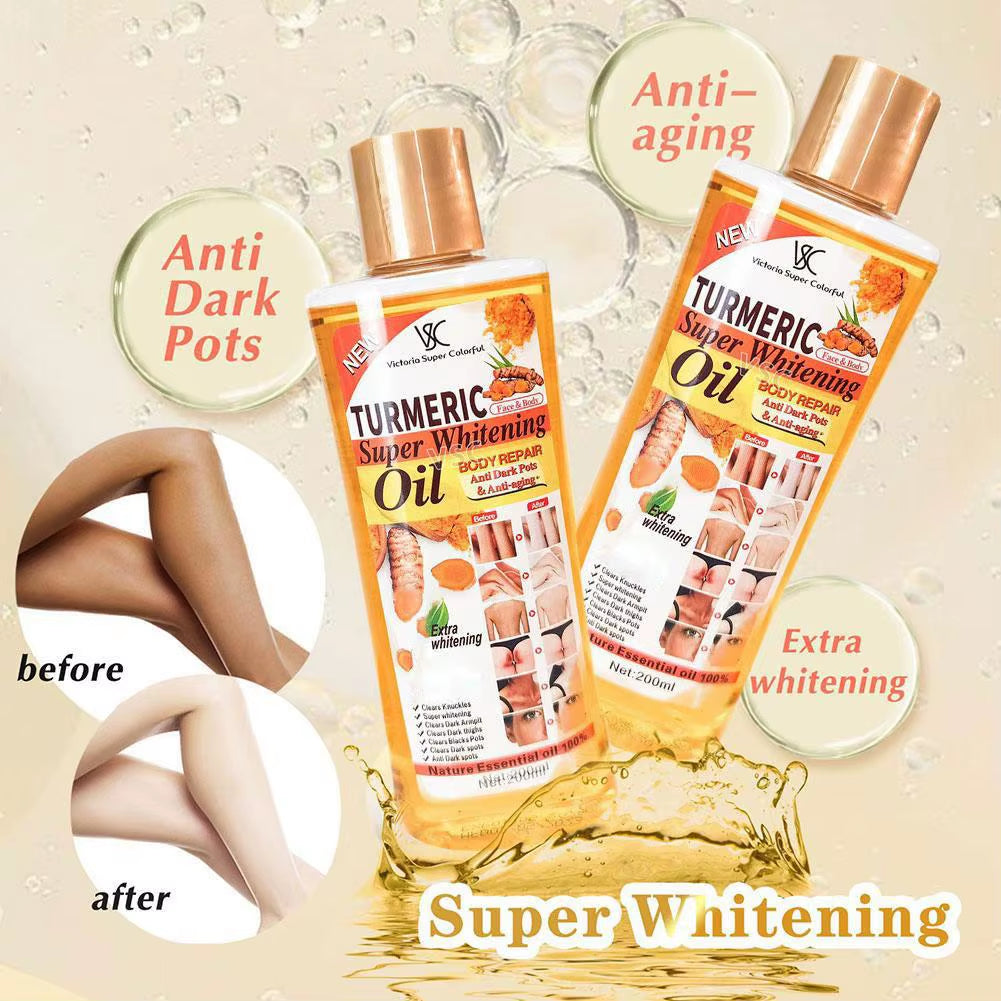 200Ml Turmeric Essential Oil Facial Body Massage Oil Moisturizing Brightening Smoothing Body Face Skin Care Product