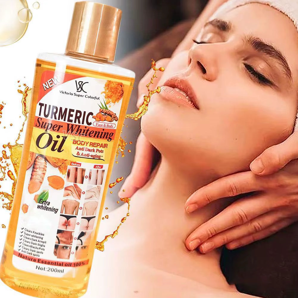 200Ml Turmeric Essential Oil Facial Body Massage Oil Moisturizing Brightening Smoothing Body Face Skin Care Product