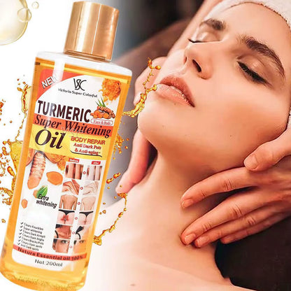 200Ml Turmeric Essential Oil Facial Body Massage Oil Moisturizing Brightening Smoothing Body Face Skin Care Product