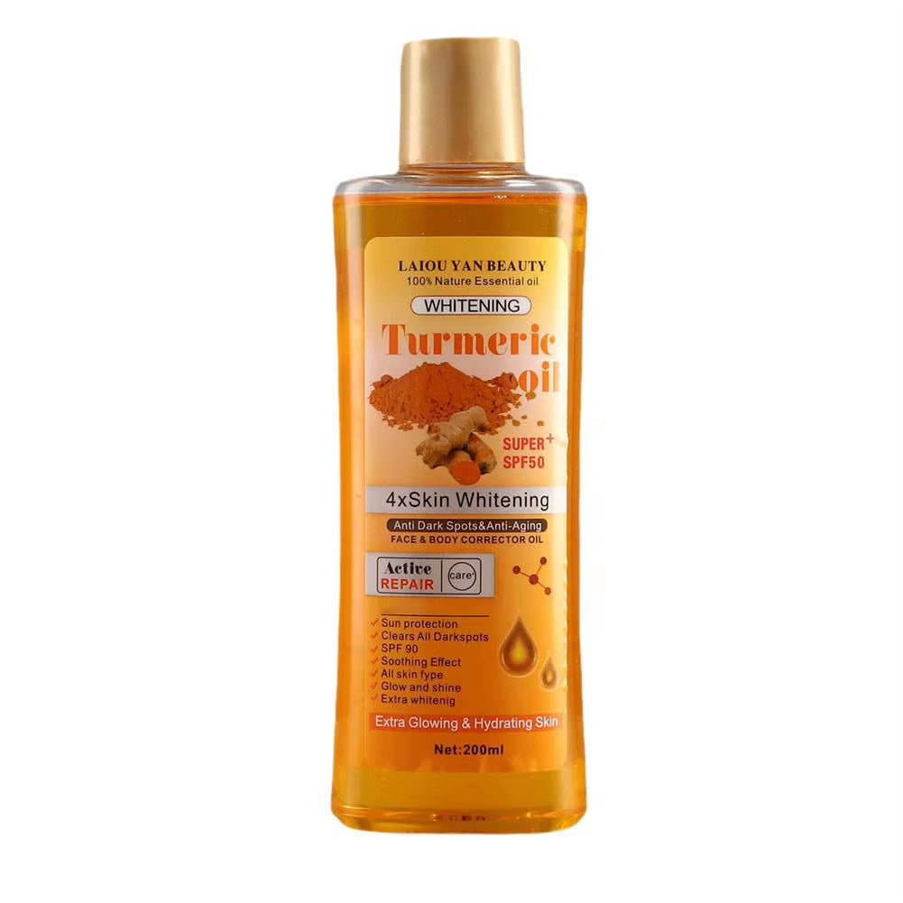 200Ml Turmeric Essential Oil Facial Body Massage Oil Moisturizing Brightening Smoothing Body Face Skin Care Product