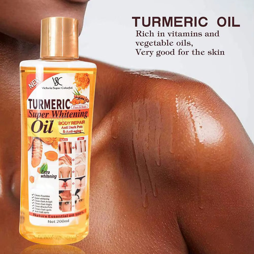 200Ml Turmeric Essential Oil Facial Body Massage Oil Moisturizing Brightening Smoothing Body Face Skin Care Product