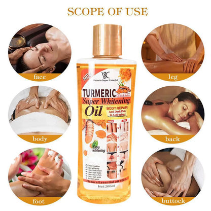 200Ml Turmeric Essential Oil Facial Body Massage Oil Moisturizing Brightening Smoothing Body Face Skin Care Product